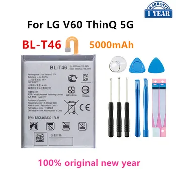 Originálne batérie BL-T46 5000mAh Batéria Pre LG V60 ThinQ 5G LMV600VM V600VM V600QM5 BL T46 Mobilného telefónu, Batérie+Nástroje