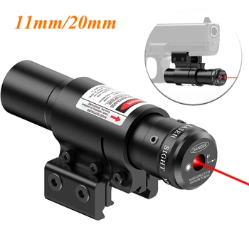 Taktické Red Dot Laserový Zameriavač Rozsahu 11 mm 20 mm Nastaviteľné Picatinny Rail Mount Puška Pištole Airsoft Laser s Batériami