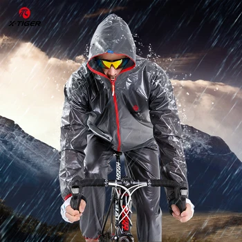 X-TIGERT Pršiplášť Unisex Pribrala Nepremokavé Cyklistické Daždi Kabát Kempovanie Cyklistické Rainwear Oblek