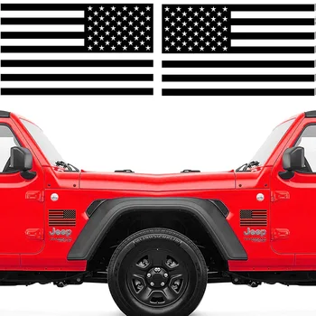Matte Black USA Americká Vlajka 1941 Zadné Bočné Okno Nálepky Nárazníka Vinyl Grafika Vojenské Obtlačok na Jeep Wrangler JK JL YJ TJ