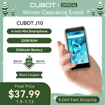 Cubot J10 Android 11 Smartphone 4-Palcový Displej MINI Mobilné Telefóny 32GB ROM Dual SIM 3G Tvár ID 2350mAh 5MP Mobilné Smart Phone