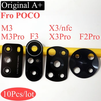 Originálny Objektív Fotoaparátu Skla Pre Xiao Poco M3 Pro / X3 Pro NFC F3 F2 Späť Fotoaparát, Sklenený Objektív Smartphone Náhradné Diely