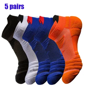 5Pairs/Veľa Coolmax Bavlnené Ponožky Muža, Ženy, Šport Beží Ponožky, jazda na Bicykli Jazda na Bicykli Bike, Futbal, Priedušná Basketbal Sox